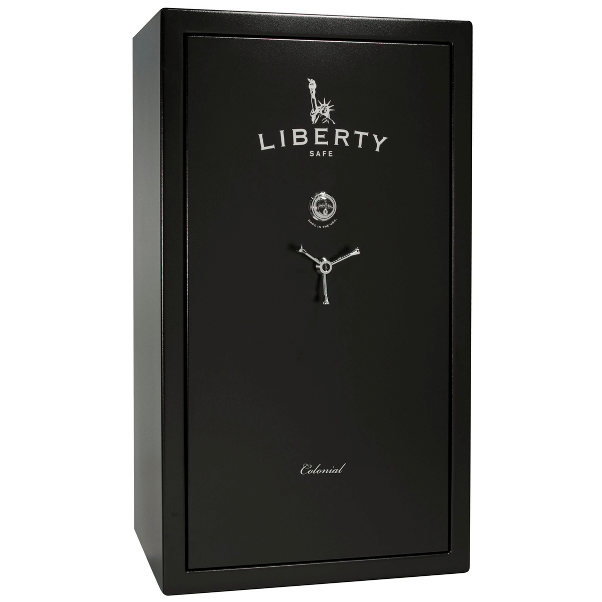 Colonial Series | Level 4 Security | 75 Minute Fire Protection | 50 | DIMENSIONS: 72.5&quot;(H) X 42&quot;(W) X 27.5&quot;(D*) | Black Gloss | Mechanical Lock